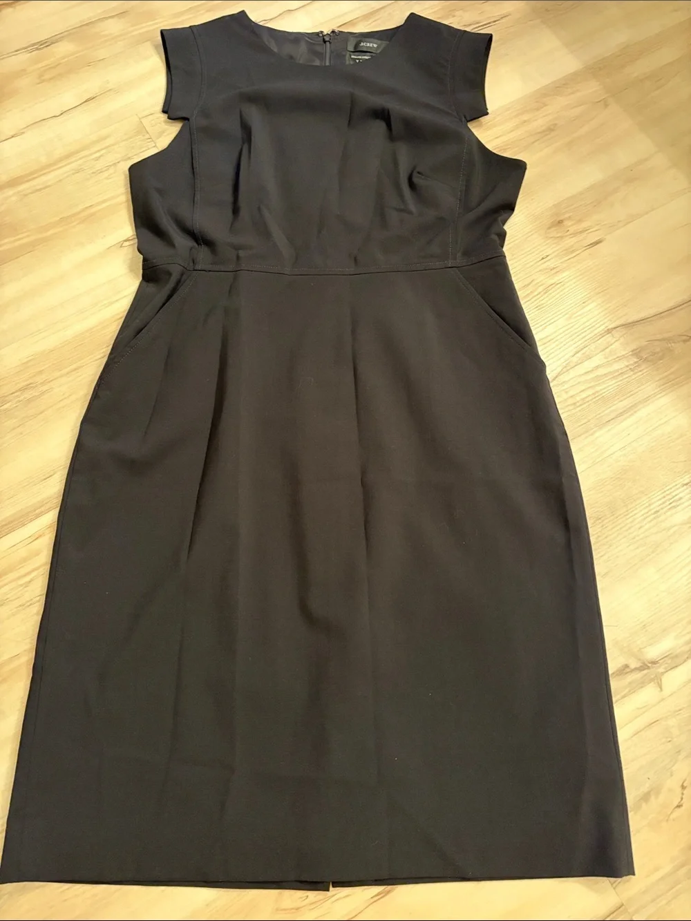 J.Crew New Resume Dress Italian Wool Blend Black Size 14 business casual office